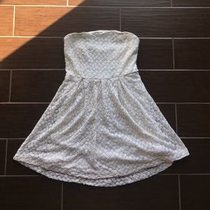 Floral Print Strapless Dress