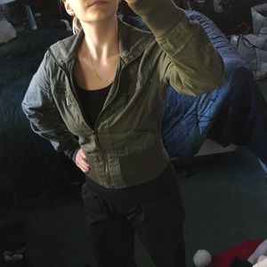 Green bomber jacket