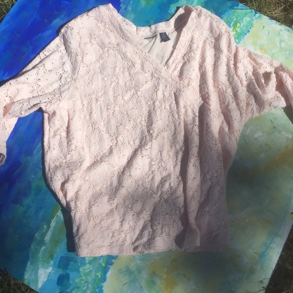 Pale pink romance 💅🏼👄👄stretch lace faux wrap