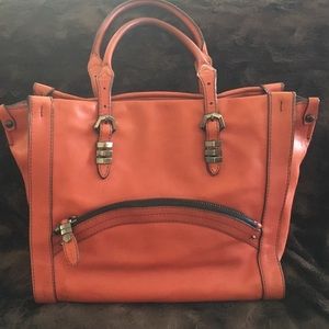 Oryany Red All Genuine Leather Tote Bag