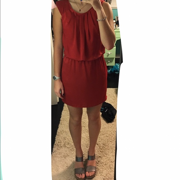 Rust orange sophisticated dress