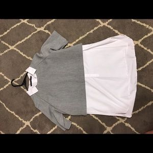 Zara cropped sweater white shirt XL