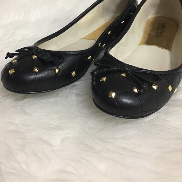 Michael Kors Quilted Studded Ballet Flats - Picture 2 of 4