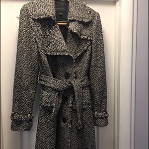 Herringbone trench coat