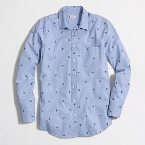 J crew factory anchor print button down