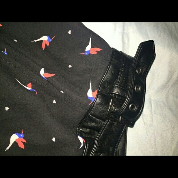 rockabilly bird Skater Skirt studded plus 14 Large - Picture 3 of 6