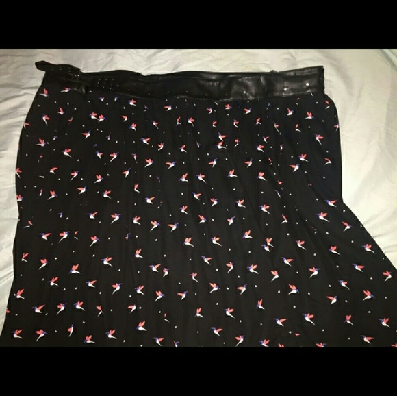 rockabilly bird Skater Skirt studded plus 14 Large - Picture 4 of 6