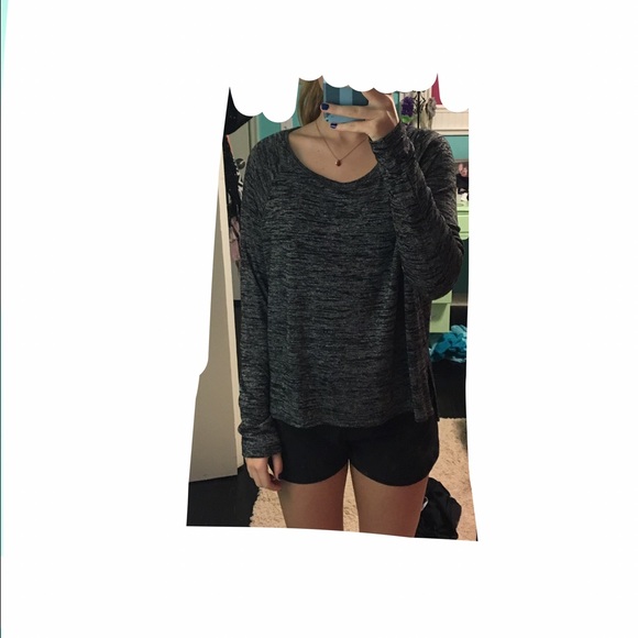 Cute black and white long sleeve tee!