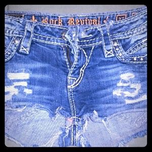 Rock revival cut off jean shorts Size 27