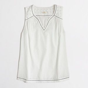 J crew factory Swiss dot embroidered top
