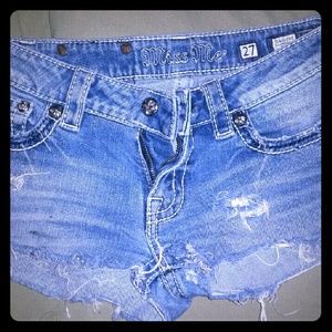Miss me cut off jean shorts size 27