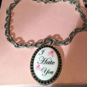 Tarina Tarantino 'I hate you' necklace
