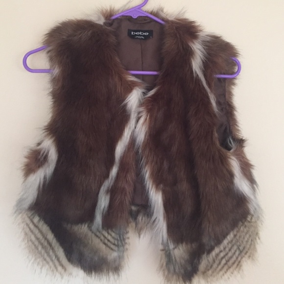 Bebe short fur vest - never worn