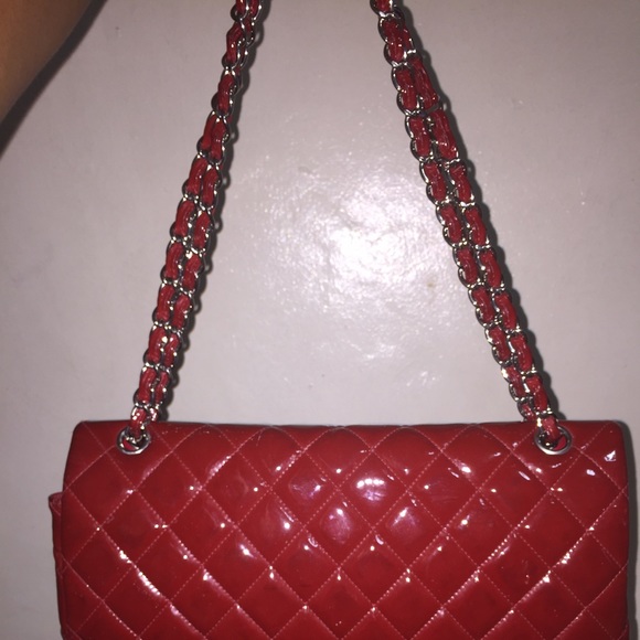 Red Patent Leather Maxi Chanel bag - Picture 4 of 4