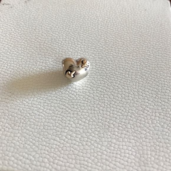 Authentic Pandora Heart Charm with Arrows