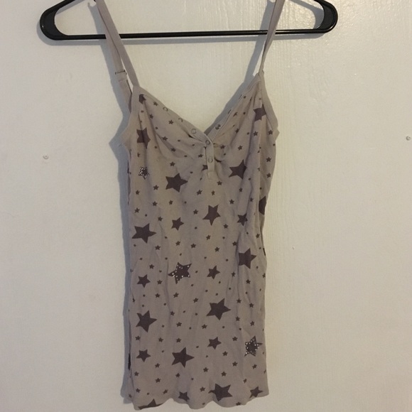 Express tank top XS gray with stars