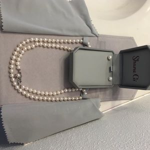 Shane Co Pearl Necklace and earrings