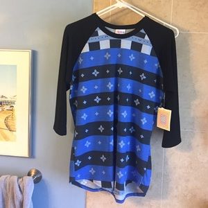 Lularoe 'Randy' baseball tee size medium NWT