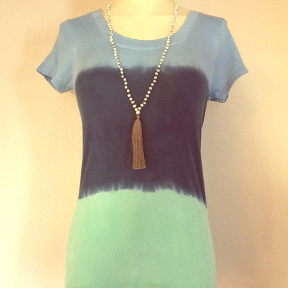 Michael Stars Tops - Michael Stars Blue Mint Tie Dye Tee Beach OSFA