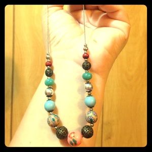 LAST CHANCE Handmade Floral-Beaded Necklace