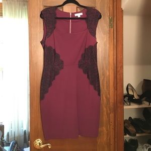 ERIN Erin Fetherston Burgundy Bodycon Dress