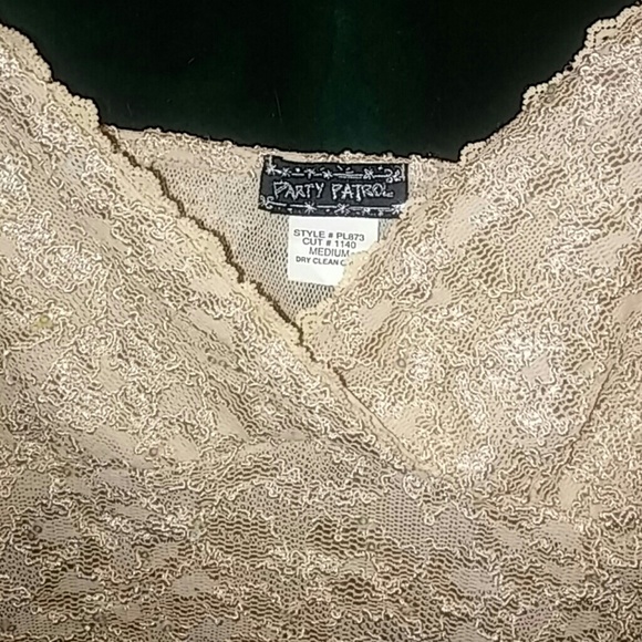 Lace and Sequin Cami Top by 'Party Patrol' Sz M - Picture 2 of 4