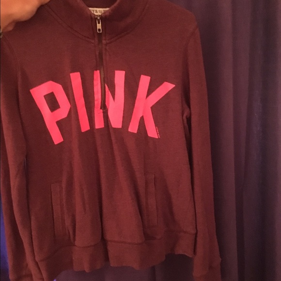 Dark purple loose quarter zip