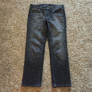 WHBM Gem Embellished Black Jeans
