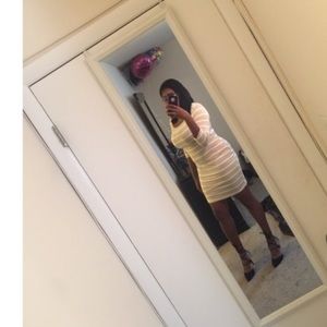 Plus Size Striped Bodycon Dress