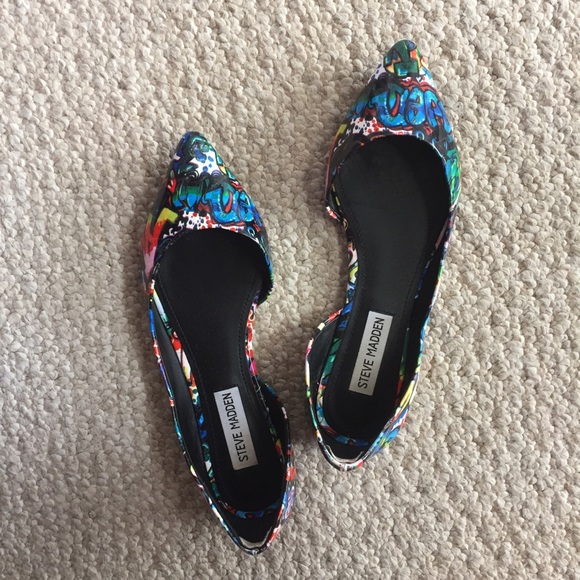 Steve Madden Shoes - Steve Madden Graffiti Half D'orsay Flats