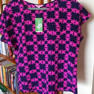 Lilly Pulitzer NEW WITH TAGS 100% silk shell.