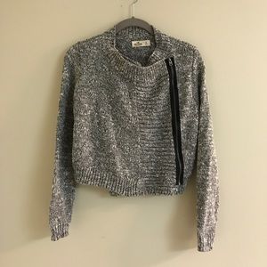 Gray zipper sweater