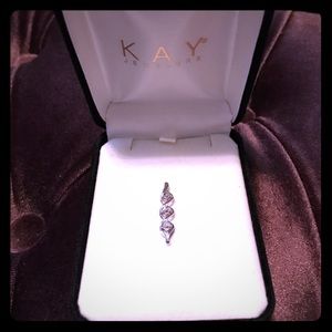 Kay Jewelers white gold and diamond pendant