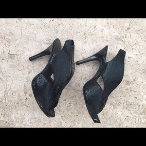 Black Snakeskin Heels