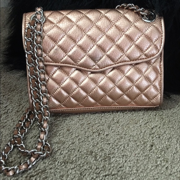 Rebecca Minkoff Rose Gold quilted handbag
