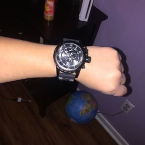 Men's black analog watch BIG