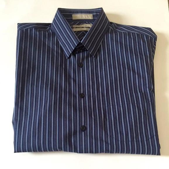 Other - NWT! Nordstrom blue striped button up collared dress shirt.