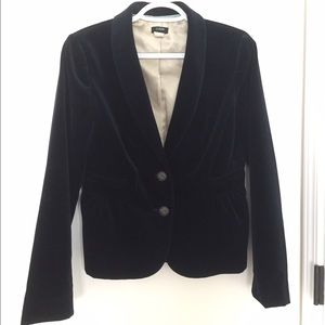 J. Crew dark blue velvet blazer