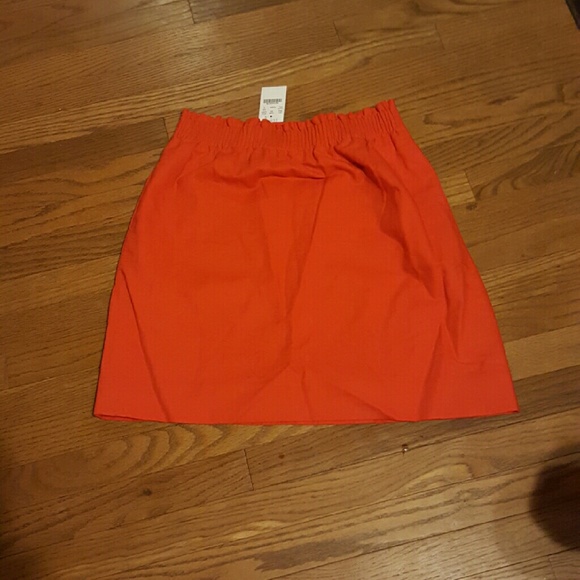 Jcrew coral red skirt with pockets