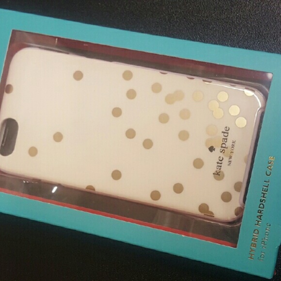 Apple iPhone 6 Kate Spade Case Gold Polka Dots