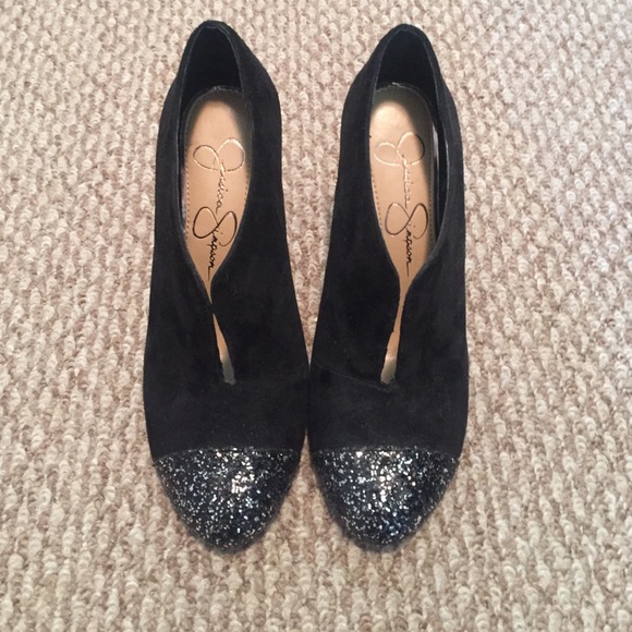 Jessica Simpson Black Sparkle Booties