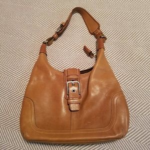 Leather Coach hobo bag