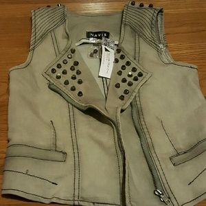 Medium Boutique bought gray studded zipper vest