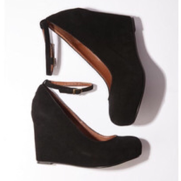 New Jeffrey Campbell Black Suede Adelaide Wedge 9