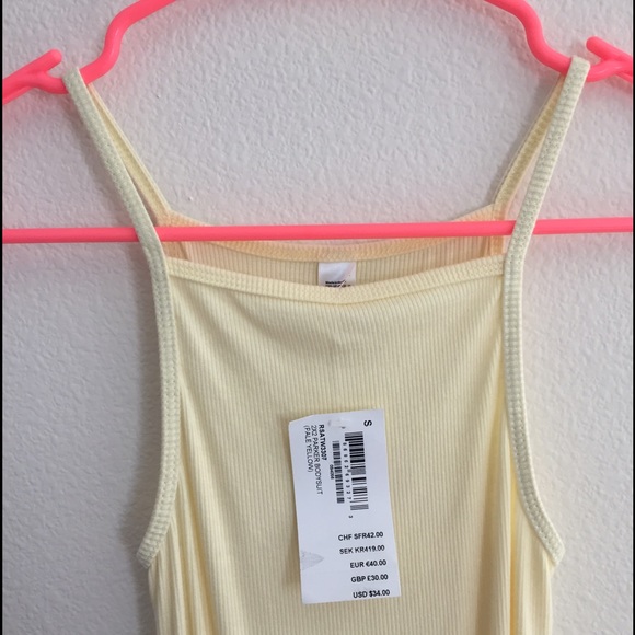 American apparel yellow leotard