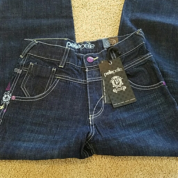 PELLEPELLE Sz 7 Game Controller Embroidered Jeans - Picture 3 of 4