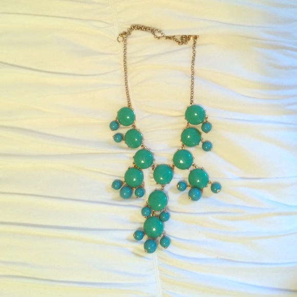Authentic J. Crew bubble necklace turquoise teal