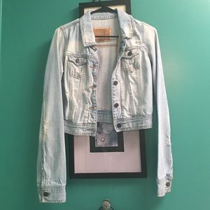 HOLLISTER distressed jean jacket