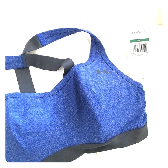 Under Armour heather blue / gray sports bra