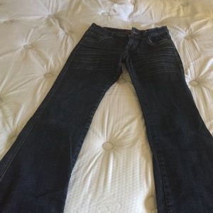 Dark wash flare jeans